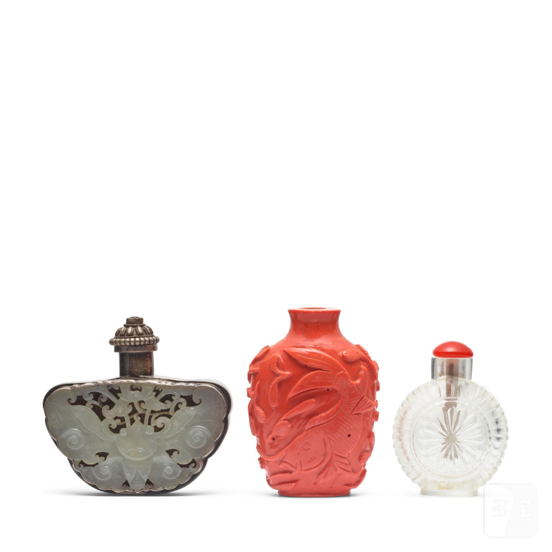 十九至二十世紀 鼻烟壺三件 | THREE SNUFF BOTTLES